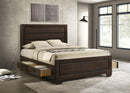 Kauffman Queen Storage Bed Dark Cocoa