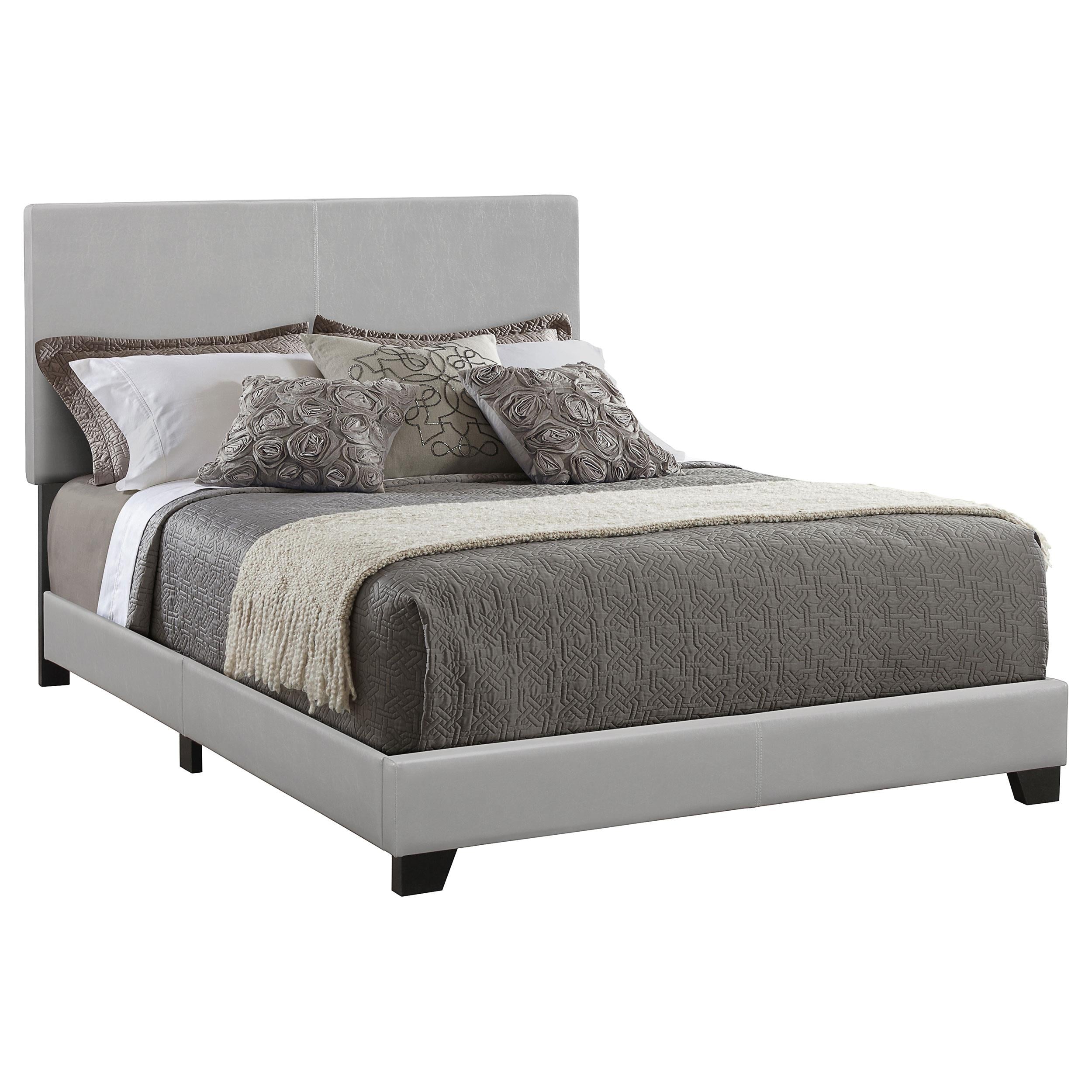 Dorian Upholstered Queen Bed Grey by Coaster Z2 Premium Fayetteville, NC