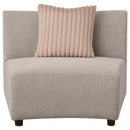 Fayette Upholstered Armless Chair Greige