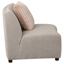Fayette Upholstered Armless Chair Greige