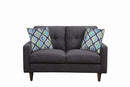 Watsonville Tufted Back Loveseat Grey