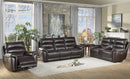 Lance Power Double Reclining Sofa with Power Headrests in Brown
