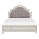 Baylesford Queen Upholstered Panel Bed in Antique White 1624W-1*
