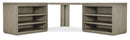Linville Falls Corner Desk with Two Open Desk Cabinets