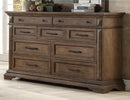 New Classic Furniture Mar Vista 9 Drawer Dresser in Brushed Walnut