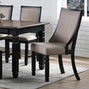 New Classic Furniture Prairie Point Upholstered Arm Chair in Black (Set of 2)