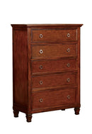 New Classic Furniture Tamarack Chest in Brown Cherry