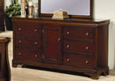 New Classic Versaille 6 Drawer Dresser in Bordeaux