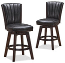 ASTIN 24" SWIVEL COUNTER STOOL-BLACK/CHERRY