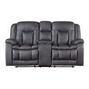 Morello - Console Loveseat With Power Footrest - Gray