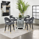 Ellie 5-piece Pedestal Counter Height Dining Room Set