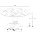 Florence 5-piece Round Dining Table Set Rustic Honey