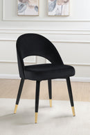 Lindsey Arched Back Upholstered Side Chairs Black (Set of 2)