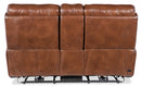 MS - Crosby Zero Gravity Power Console Loveseat With Power Headrest - Brown