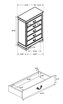 Louis Philippe Panel Bedroom Set with High Headboard