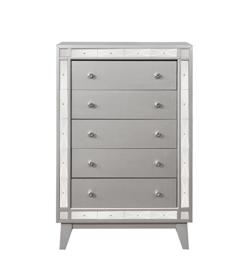 Leighton 5-drawer Chest Metallic Mercury image