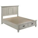 Franco Queen Storage Bed Antique White