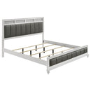 Barzini Eastern King Upholstered Panel Bed White