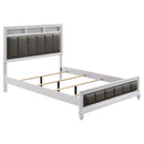Barzini Queen Upholstered Panel Bed White