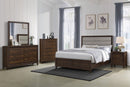 Welsley 50-inch Upholstered California King Bed Walnut