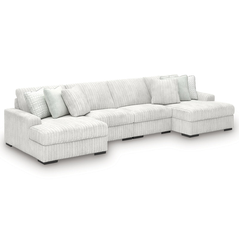 Stupendous 4-Piece Sectional with Double Chaise