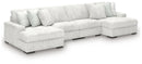 Stupendous 4-Piece Sectional with Double Chaise