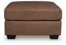 WillowBend Oversized Accent Ottoman (Color: Caramel)