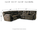 Tambo 2-Piece Reclining Sectional (Color: Canyon)