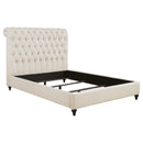 Devon Tufted Upholstered California King Bed Beige