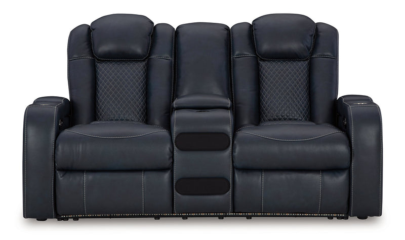 Fyne-Dyme Power Reclining Loveseat with Console