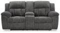 Frohn Reclining Loveseat with Console (Color: Graphite)