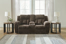 Frohn Reclining Loveseat with Console (Color: Chocolate)