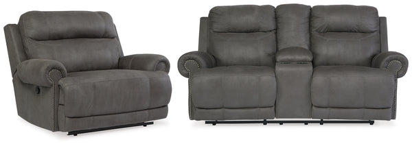 Austere Reclining Loveseat and Recliner