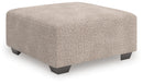 Newellen Oversized Accent Ottoman (Color: Hemp)