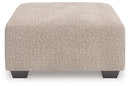 Newellen Oversized Accent Ottoman (Color: Hemp)