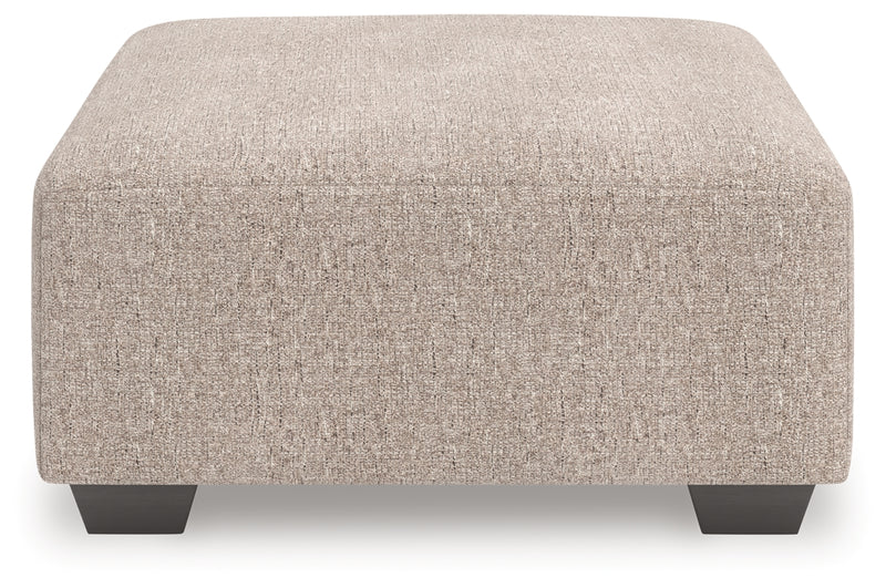 Newellen Oversized Accent Ottoman (Color: Hemp)