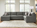 Newellen 3-Piece Sectional with Chaise (Color: Greystone)
