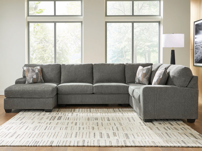 Newellen 3-Piece Sleeper Sectional with Chaise (Color: Greystone)