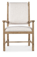 Vineyard Row - Post Back Upholstered Arm Chair (Set of 2) - Beige