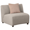 Fayette Upholstered Armless Chair Greige