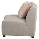 Fayette Upholstered Armless Chair Greige