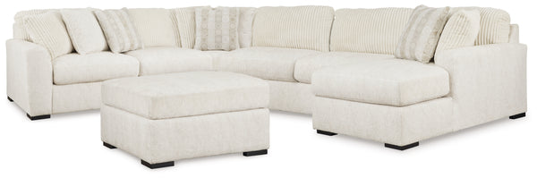 Chessington 4-Piece Sectional and Oversized Accent Ottoman