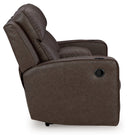 Lavenhorne Reclining Loveseat with Console (Color: Umber)