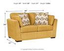 Keerwick Loveseat (Color: Sunflower)
