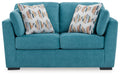 Keerwick Loveseat (Color: Teal)