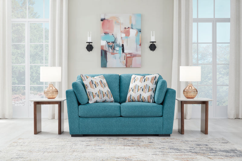 Keerwick Loveseat (Color: Teal)