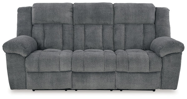 Tip-Off Power Reclining Sofa (Color: Slate)