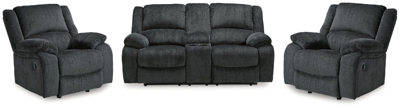 Draycoll Reclining Loveseat and 2 Recliners