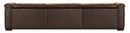 Savion - Deux 3 Seat Sofa With Two Power Recliners And Three Power Headrests - Dark Brown