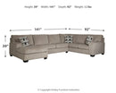 Ballinasloe 3-Piece Sectional with Ottoman